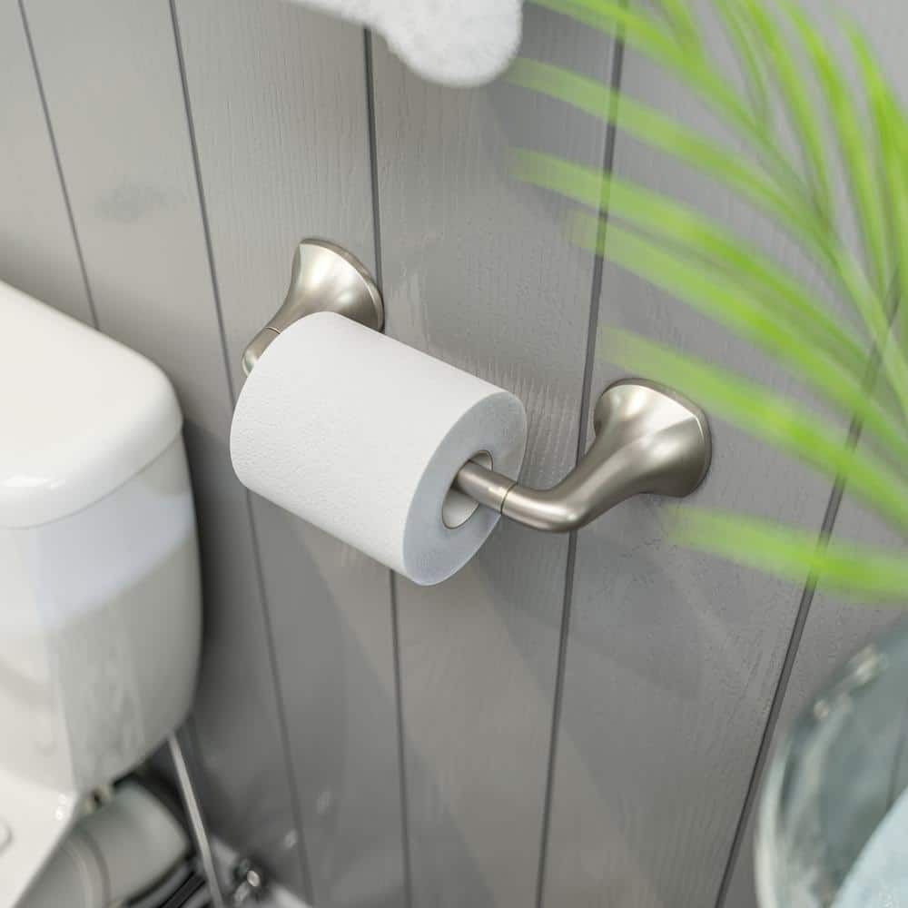 Spot Defense Brushed Nickel Toilet Paper Holder