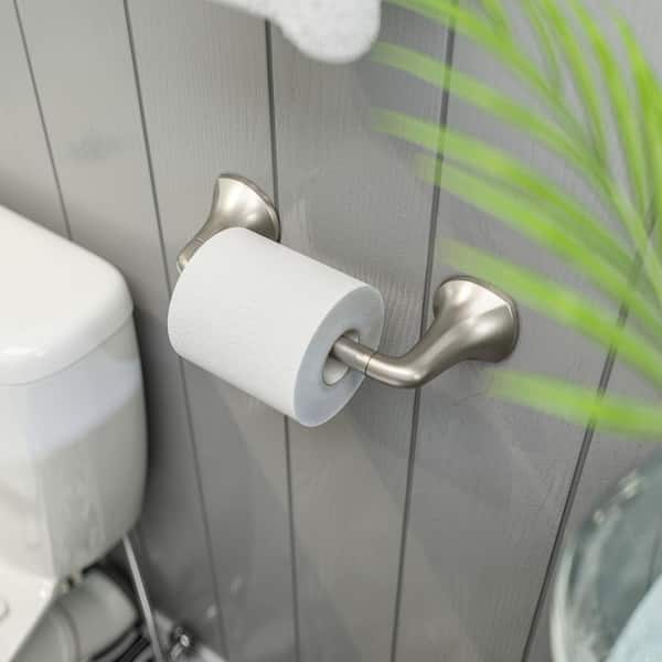 Toilet Paper Holder Brushed Nickel Metal Bathroom Flexible