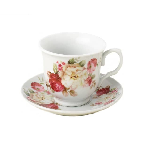 Signature Housewares Coffee Mugs Tea Cups Set of 4 Spring Rainbow Colors NEW