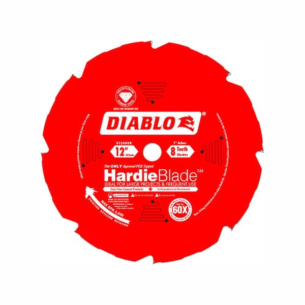 DIABLO HARDIEBlade 12 in. x 8Tooth Polycrystalline Diamond (PCD