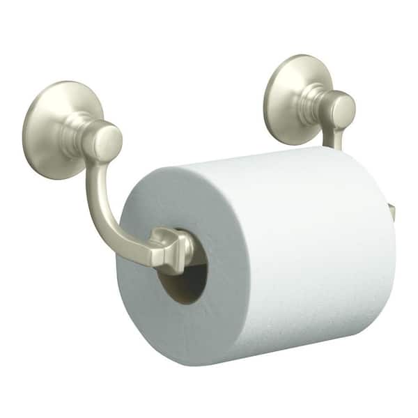 KOHLER Bancroft Wall-Mount Double Post Toilet Paper Holder in Vibrant Brushed Nickel