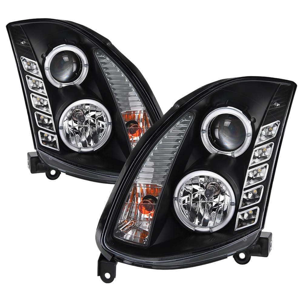 Spyder Auto Infiniti G35 03-07 2DR Projector Headlights - Xenon/HID Model  Only - LED Halo - DRL - Black 5011060 - The Home Depot