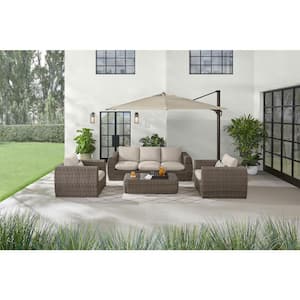 Kings Ridge Rectangular Wicker and Reinforced Aluminum Outdoor Coffee Table