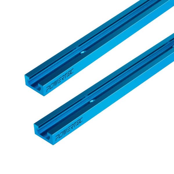 24 in. Double-Cut Profile Universal T-Track with Predrilled Mounting Holes for Woodworking (2-Pack)
