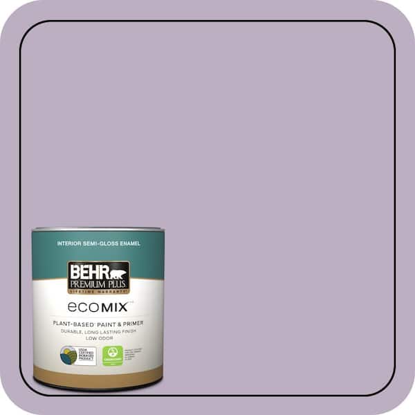 1 qt. #S100-3 Courtly Purple Semi-Gloss Enamel EcoMix Plant-Based Interior Paint & Primer