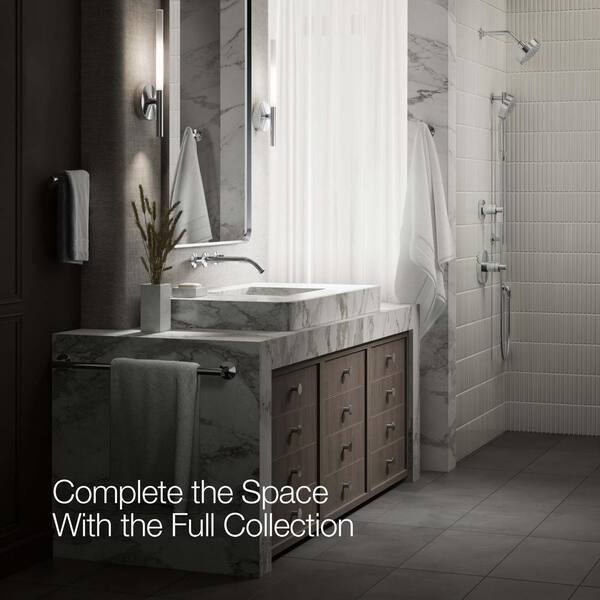KOHLER Components 2-Handle Wall-Mount Bathroom Sink Faucet Handle Trim with Oyl Design in Polished Chrome