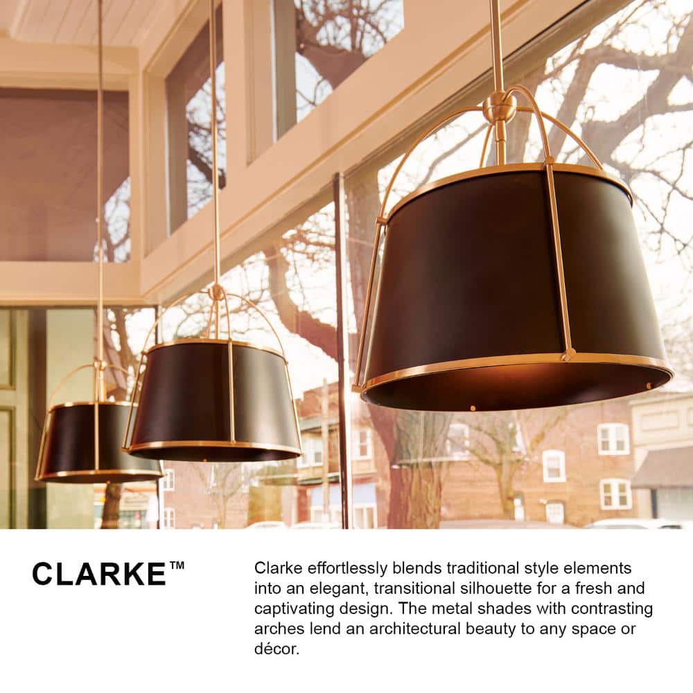 Elegant Warm Brass LED Drum Pendant with Adjustable Height