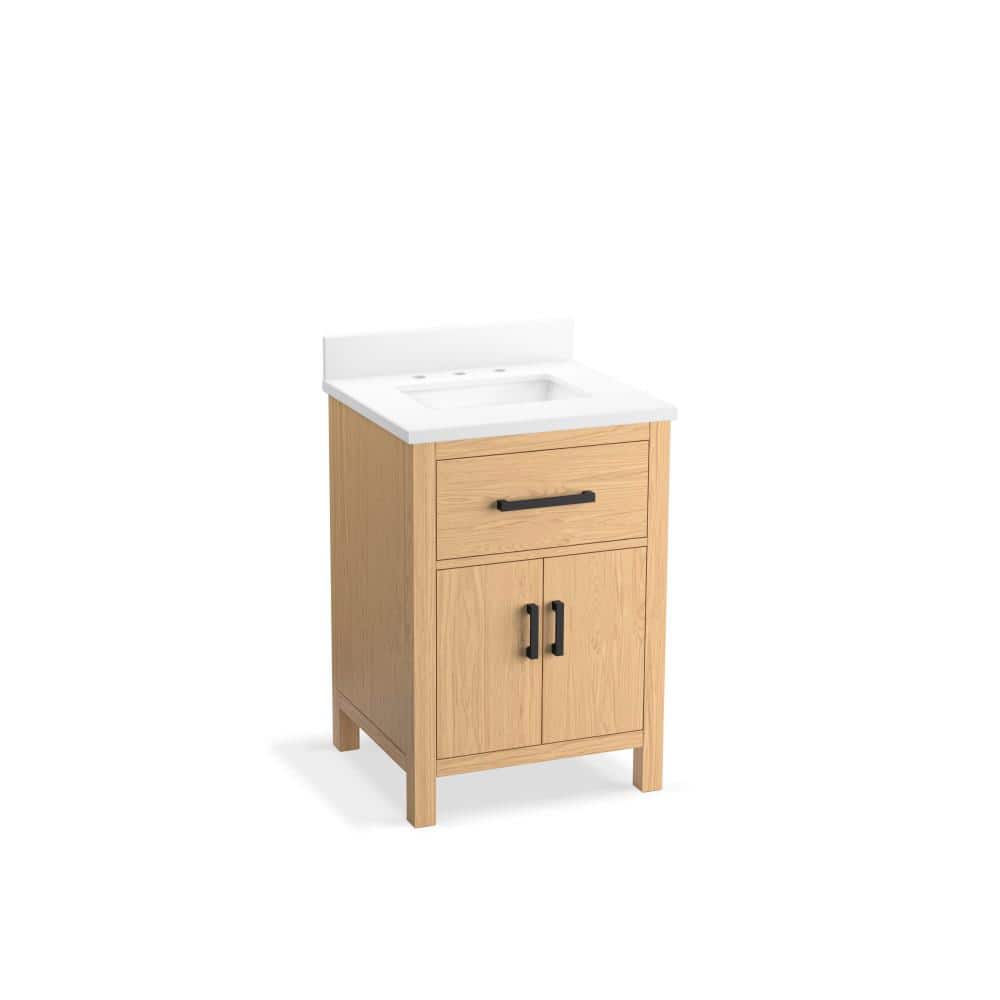 Kresla 24" Light Oak Freestanding Bathroom Vanity with Quartz Top