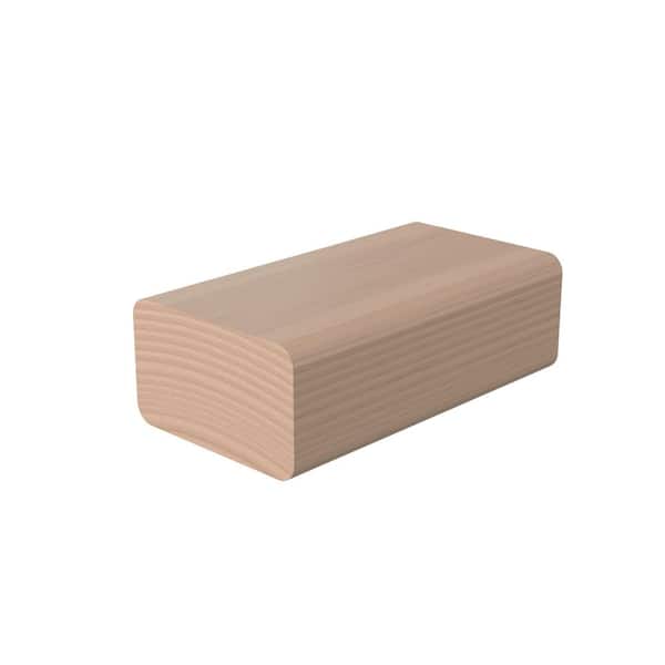 2.75 in. D x 1.625 in. W x 96 in. L Unfinished Maple Wood Straight Handrail