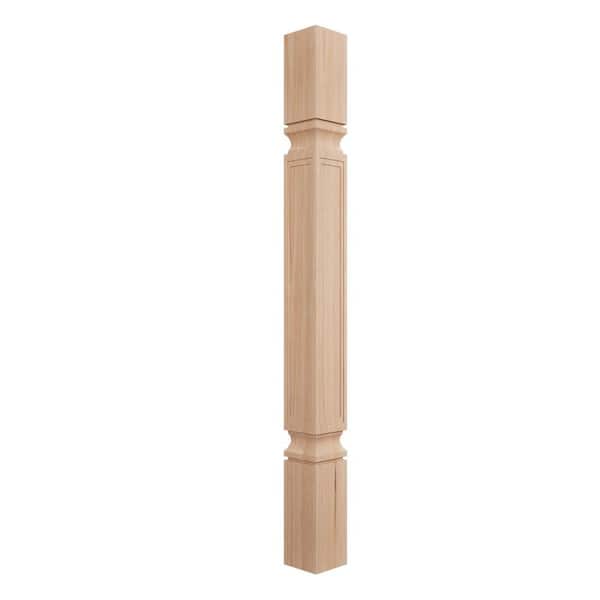 3-3/4 in. x 3-3/4 in. x 35-1/2 in. Unfinished Cherry Kent Raised Panel Cabinet Column