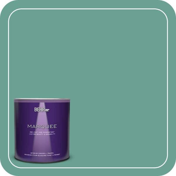 BEHR MARQUEE 1 qt. #T17-15 Jade Dragon Eggshell Enamel Interior Paint & Primer
