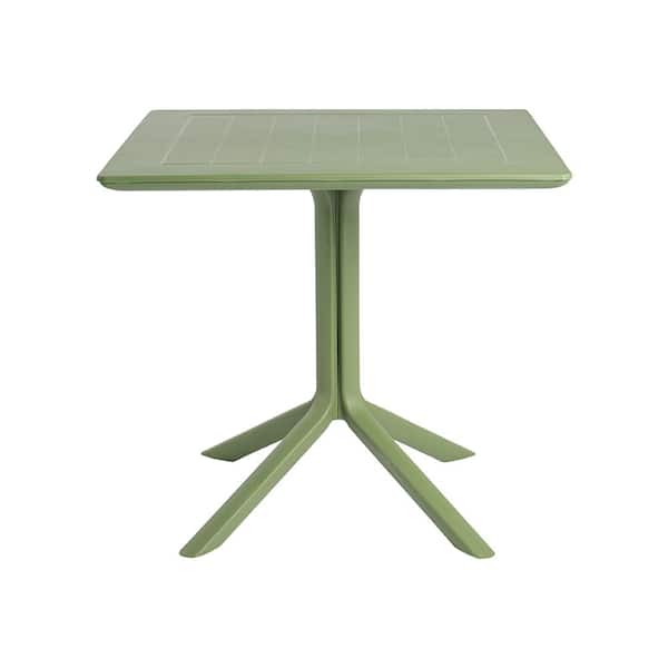 Lagoon Venice Olive Green Square Resin Outdoor Dining Table