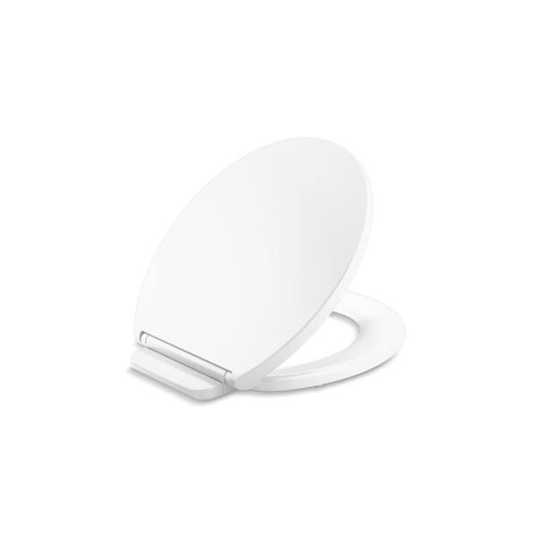 KOHLER Glissade ReadyLatch QuietClose Round Front Toilet Seat in White