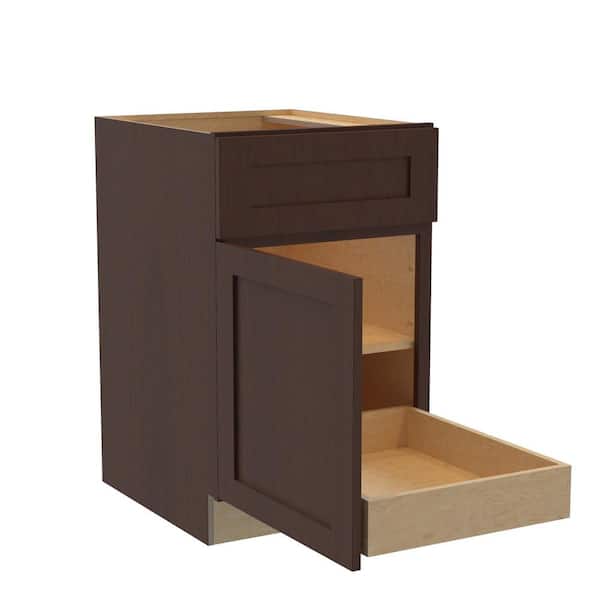 Home Decorators Collection Newport 21 in. W x 24 in. D x 34.5 in. H Assembled Plywood Base Kitchen Cabinet in Manganite with 1ROT Soft Close LH
