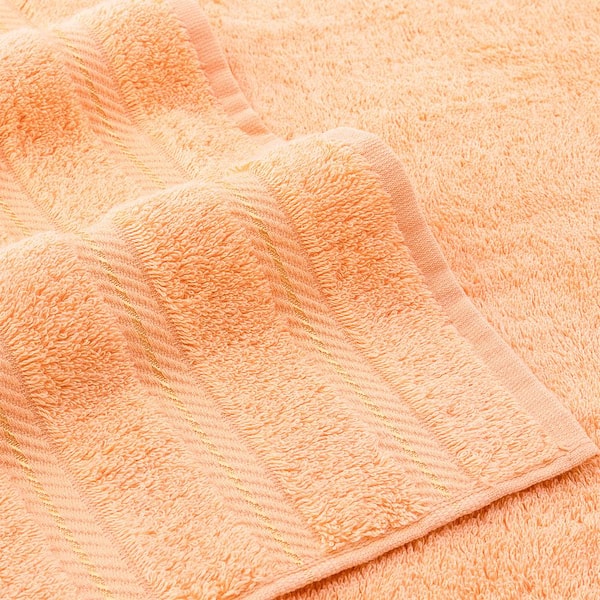 American Soft Linen Bath Towels 100% Turkish Cotton 4 Piece Luxury Bath  Towel Sets for Bathroom - Malibu Peach