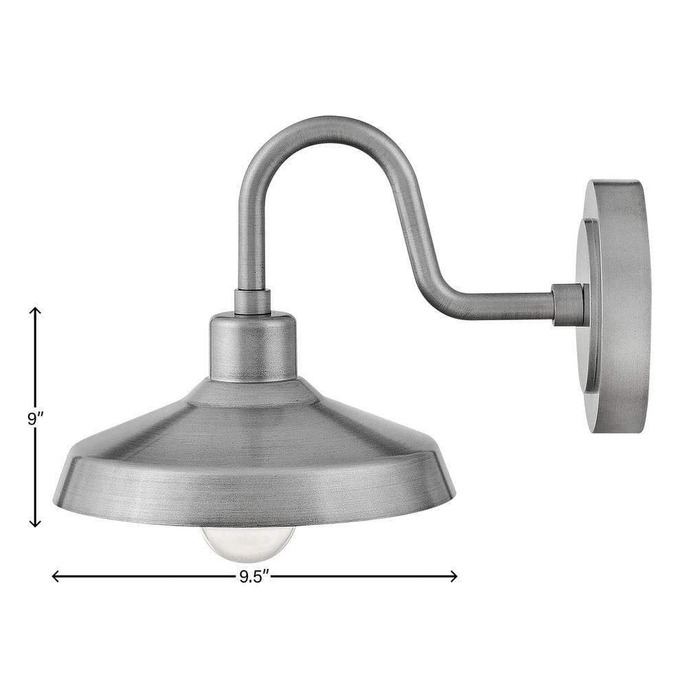 Antique Brushed Aluminum Dimmable Lantern Wall Light