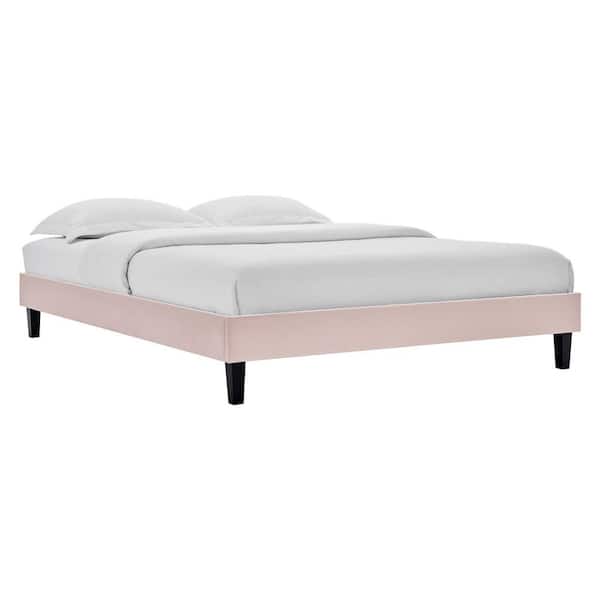 MODWAY Reign Pink Full Performance Velvet Platform Bed Frame