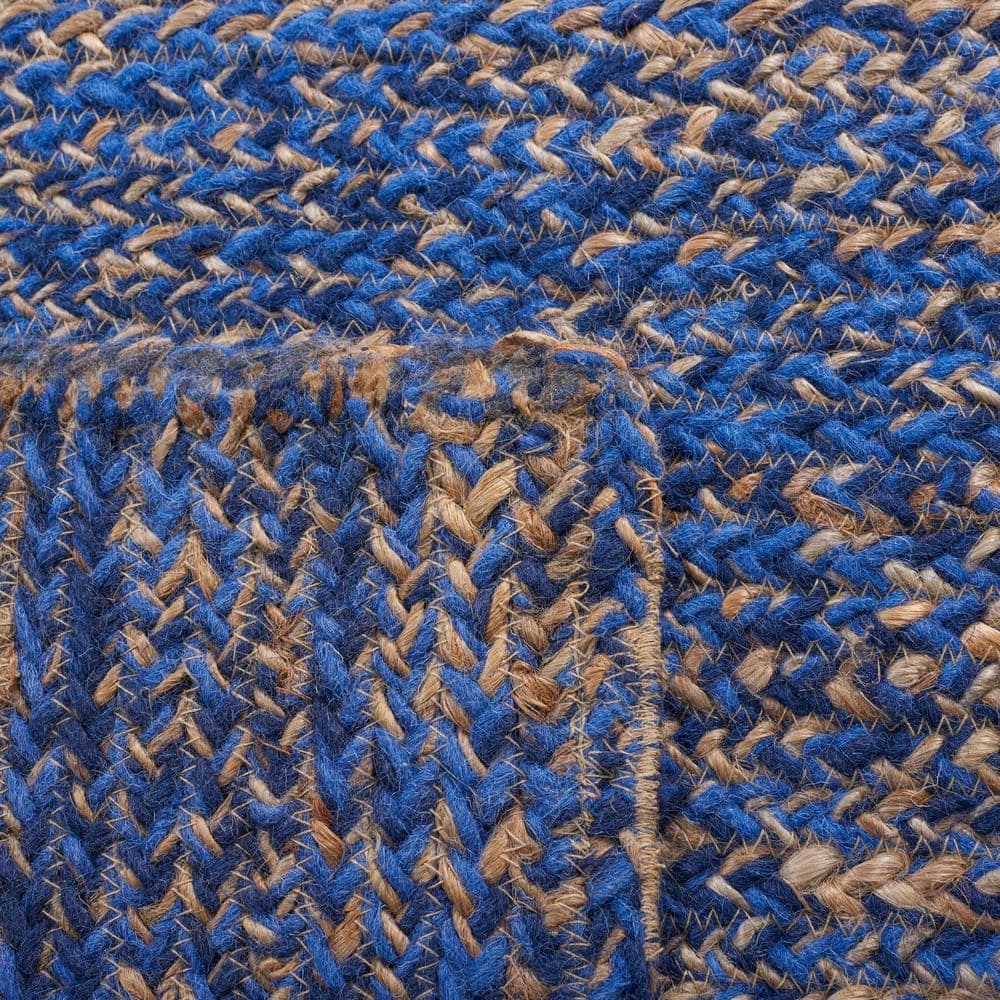 Hand-Knotted Blue Wool and Synthetic Area Rug