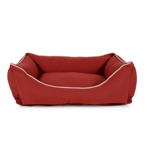 large red dog bed