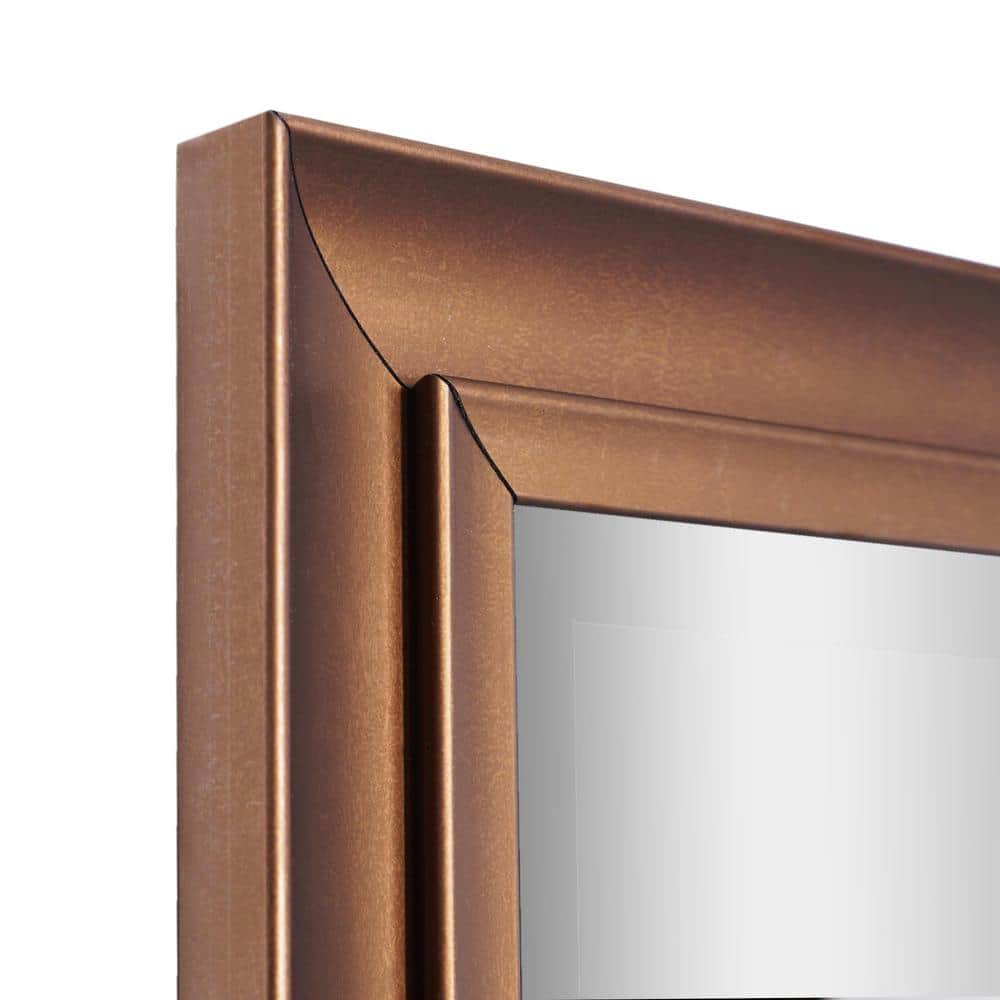 Antique Gold Rectangular Beveled Wall Mirror