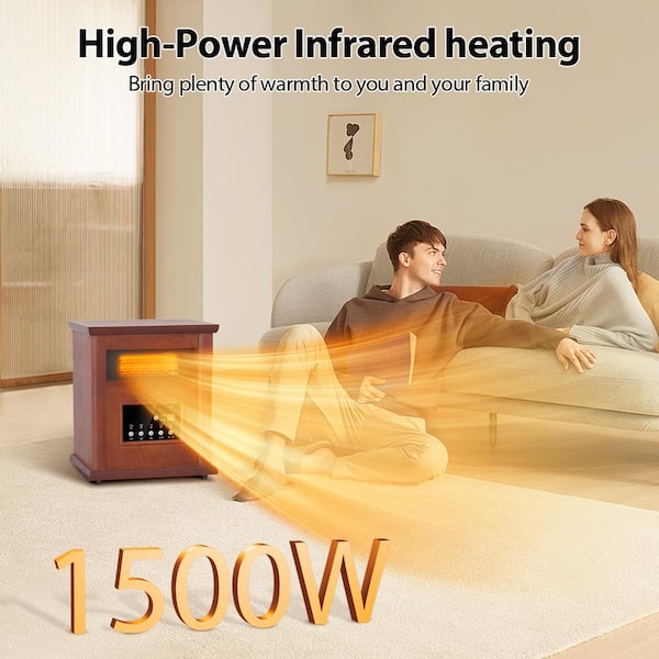 Wood Color Retro Heater 1500W store Indoor Wood