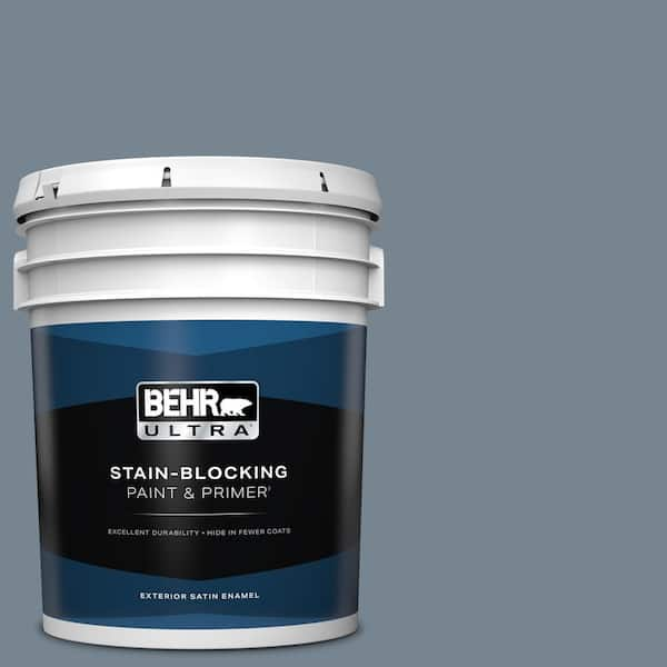 BEHR ULTRA 5 gal. #PPU14-05 Forever Denim Satin Enamel Exterior Paint & Primer