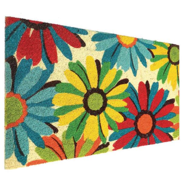 Trade Associates TFCOIR Tapestry Floral Rubber Backed Coir Mat 18 By 30 Inch 