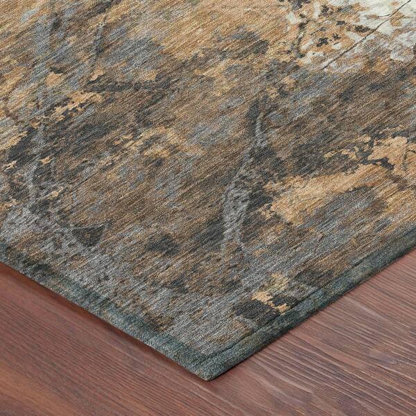 Chantille Machine Washable Indoor/Outdoor Abstract ACN2431 Copper 3 ft. x 5 ft. Area Rug