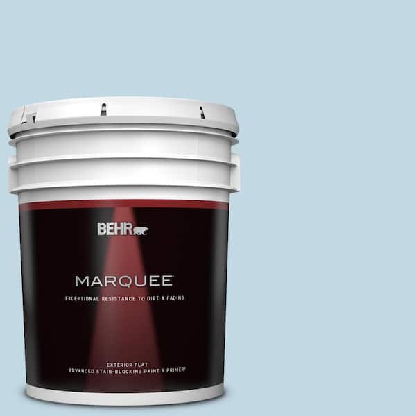 BEHR MARQUEE 5 gal. #S500-1 Distant Shore Flat Exterior Paint & Primer