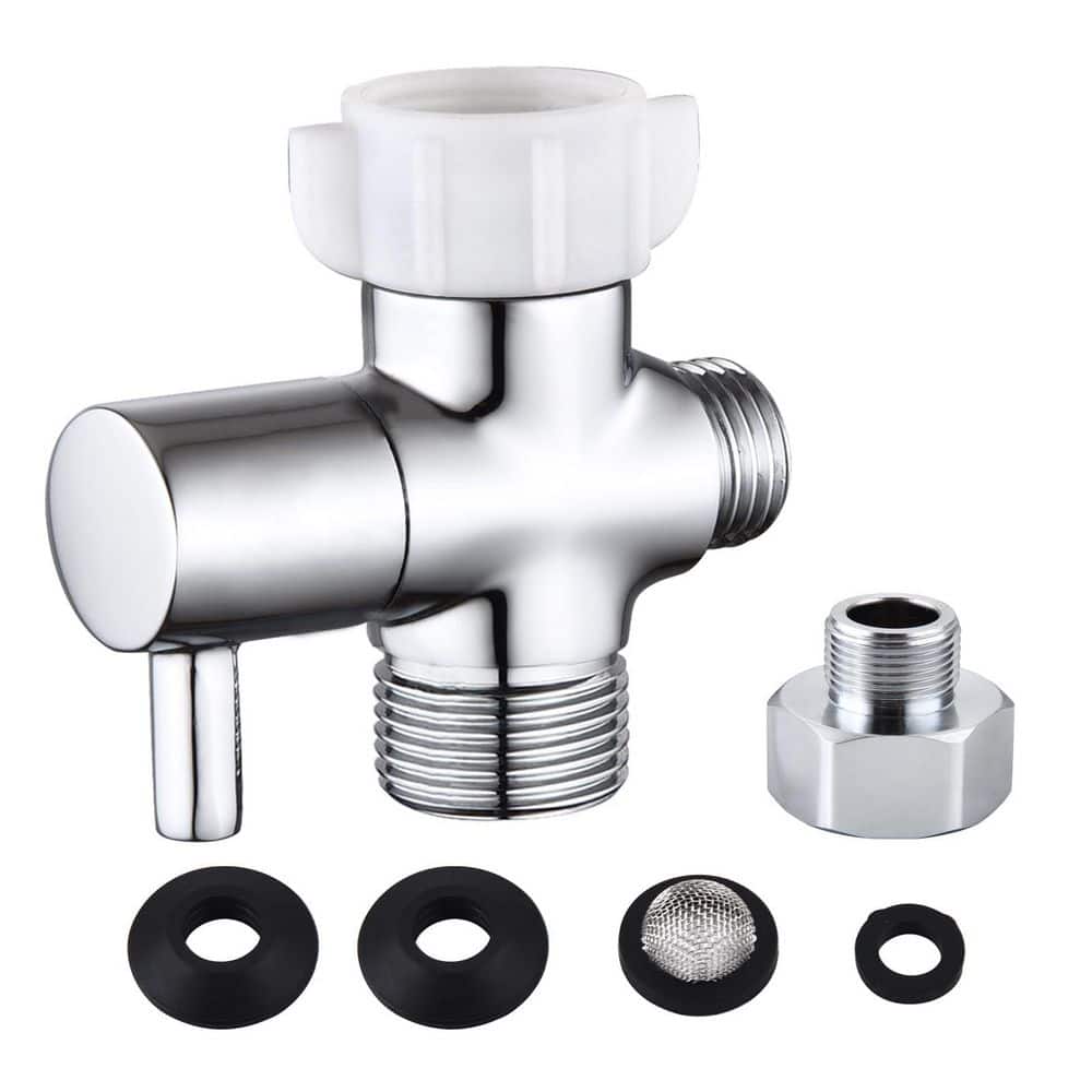 Bidet T-Valve Adapter Shut Off Valve Chrome Brass Bidet Attachment with Leak-Free Washer for Toilet Water Flow price history on PriceWatchPro