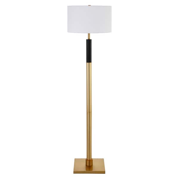 Meyer&Cross Teagan 62 in. Brass and Black Floor Lamp