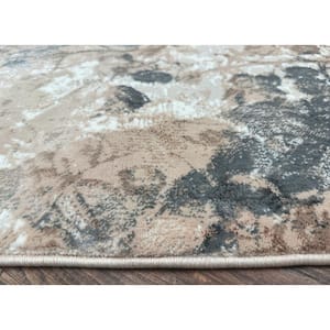 Gray 8 ft. x 10 ft. Livigno 1242 Transitional Floral Area Rug