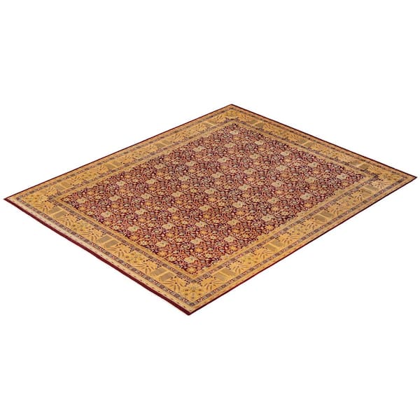 Mogul Traditional Red 8 ft. 1 in. x 10 ft. 7 in. Oriental Area Rug