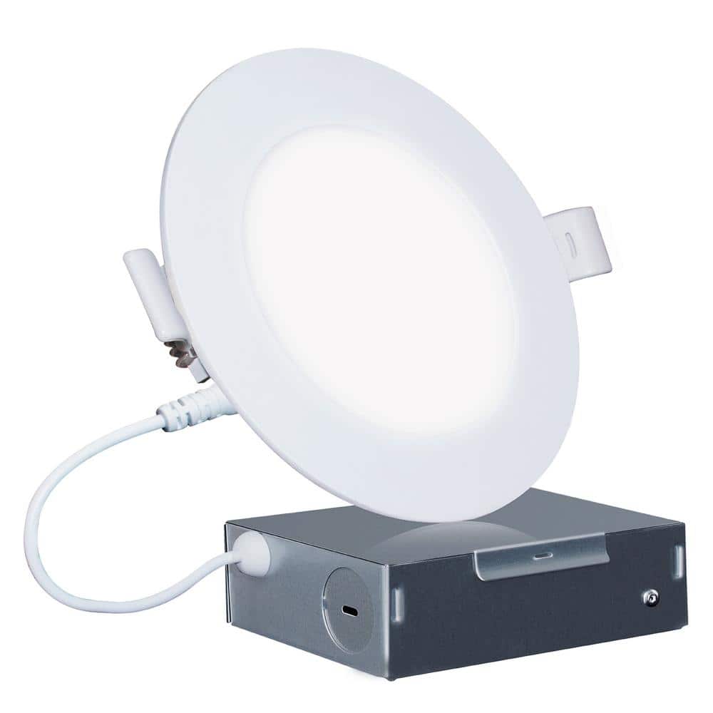 6'' White Aluminum LED Canless Recessed Lighting Kit