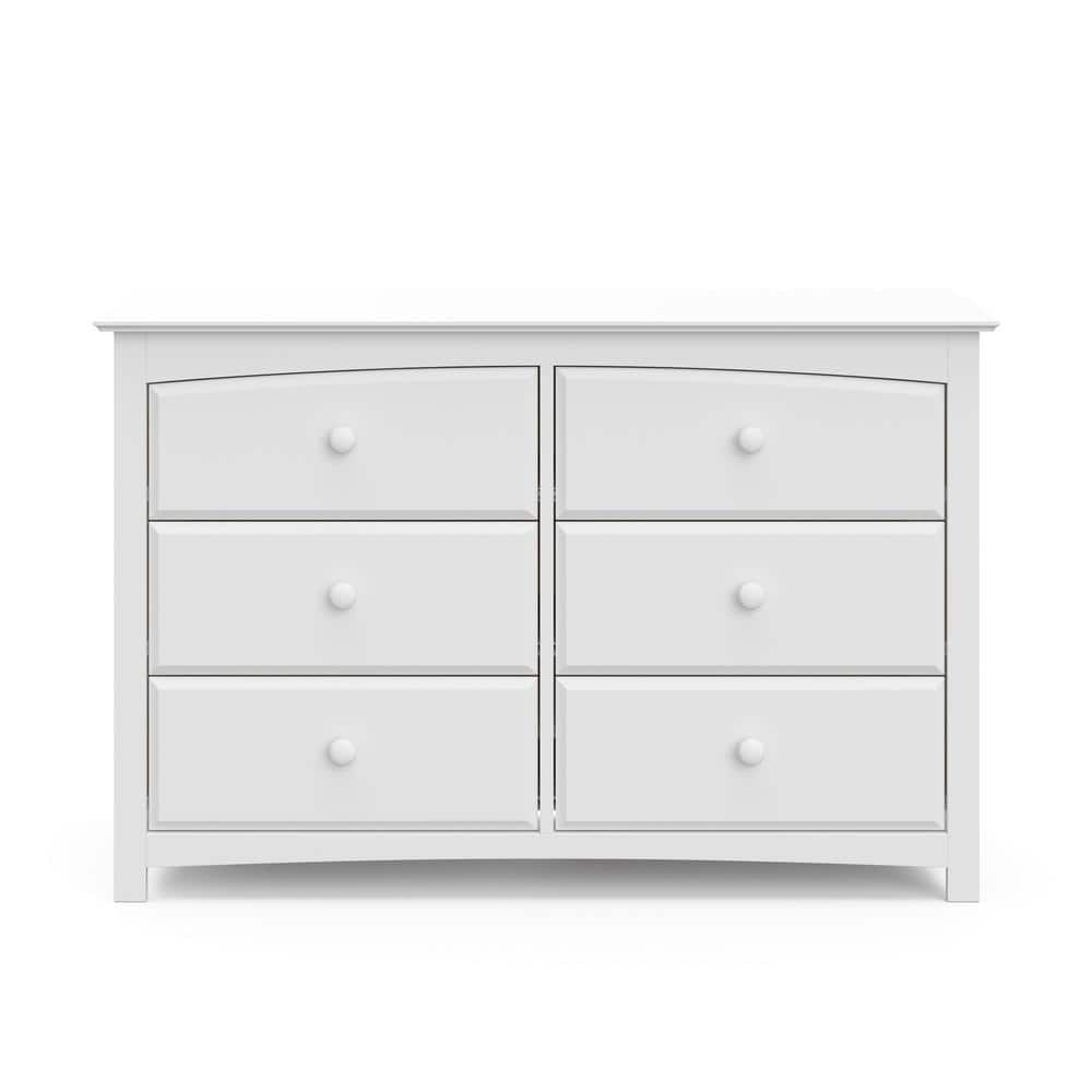 Kenton Classic White 6-Drawer Nursery Dresser with Safety Stops