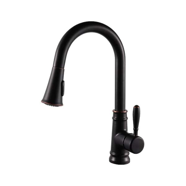 Unbranded Single Handle Pull-Out Sprayer Kitchen Faucet in Oil Rubbed Bronze