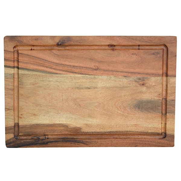 APARTMENTS Hand Made 42 x 5Cm Black Iron Wood Cutting Board, Antibacterial  & Mold Resistant