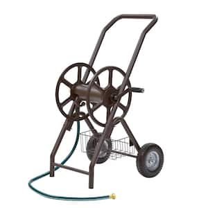 Liberty Garden Products 703-1 Multi-Purpose Steel Garden Wall/Floor Mount Hose  Reel, Tan –