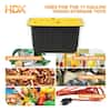 HDX 17 Gal. Tough Storage Tote in Black with Yellow Lid SH17GTOUGHTLDBY -  The Home Depot