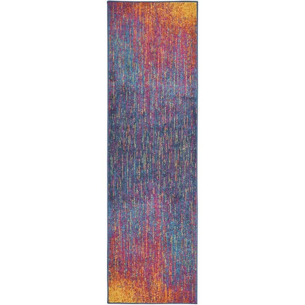 Nourison Passion Multicolor 2 ft. x 10 ft. Abstract Geometric Contemporary Kitchen Runner Area Rug