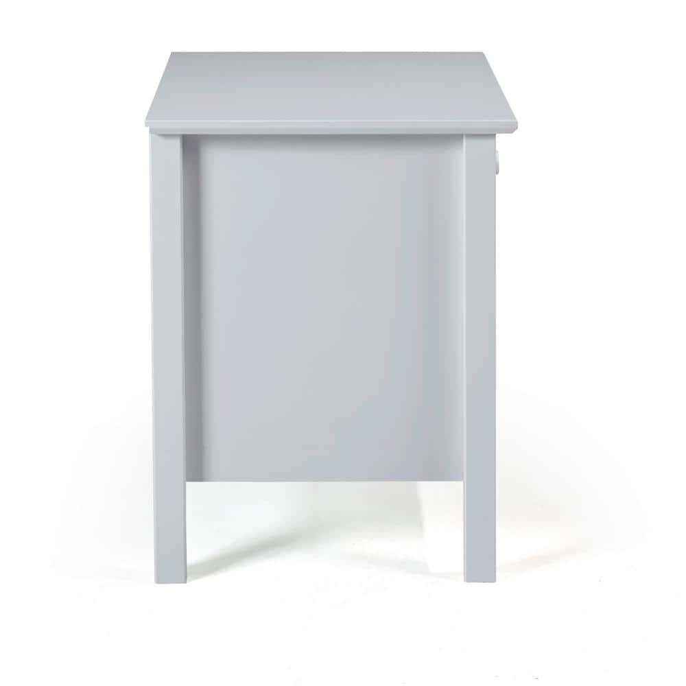Simplicity Dove Gray Brazilian Pine Nightstand with Drawer