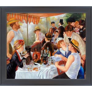 Luncheon of Boating Party by Pierre-Auguste Renoir Gallery Black Framed People Oil Painting Art Print 24 in. x 28 in.