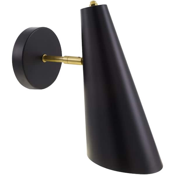 Livabliss Novalie NOV-001 11 in. L x 5 in. W x 12 in. H ,Black ,Wall Sconce
