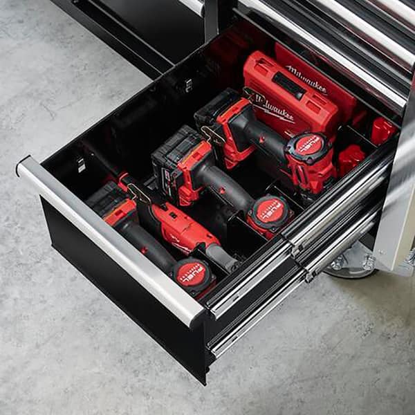 Husky Tool Storage 72 in. W x 25 in. D Professional Duty Black Mobile Workbench Cabinet with Stainless Steel Top