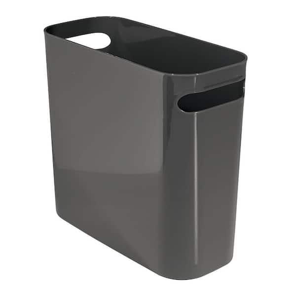 interDesign Una 10 in. Waste Can in Slate Gray