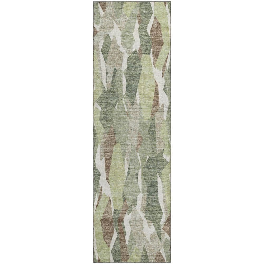 Mayfield Premium Machine Washable Abstract AMF2329 Fern 2 ft. x 7 ft. Runner Rug price history on PriceWatchPro