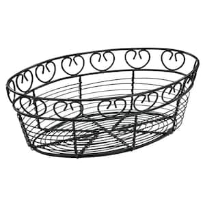 1 Piece Oval Black Wire Bread/Fruit Basket
