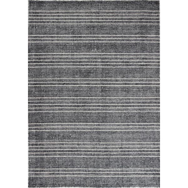 BASHIAN Savannah Charcoal 2 ft. x 3 ft. Geometric Contemporary Accent Rug