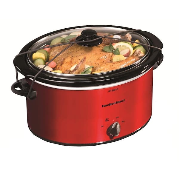 Hamilton Beach 5 qt. Slow Cooker in Red-DISCONTINUED