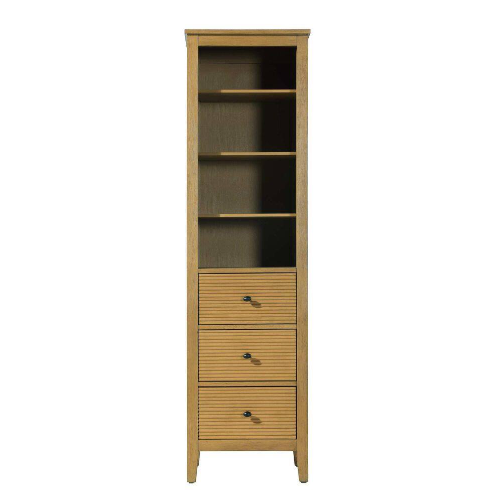 20 in. W x 18 in. D x 72 in. H Brown Freestanding Linen Cabinet in Honey Teak price history on PriceWatchPro